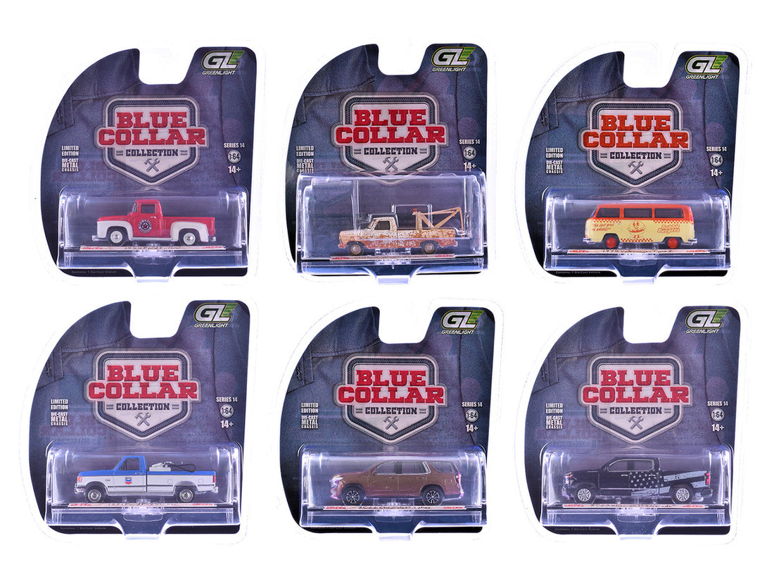 Blue Collar Collection Series 14 Set of 6 pieces 1/64 Diecast Model Cars by Greenlight 2