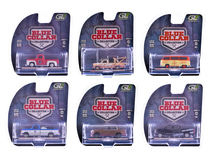 Blue Collar Collection Series 14 Set of 6 pieces 1/64 Diecast Model Cars by Greenlight 2
