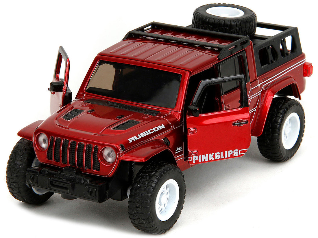 2020 Jeep Gladiator Pickup Truck Candy Red "Pink Slips" Series 1/32 Diecast Model Car by Jada-2