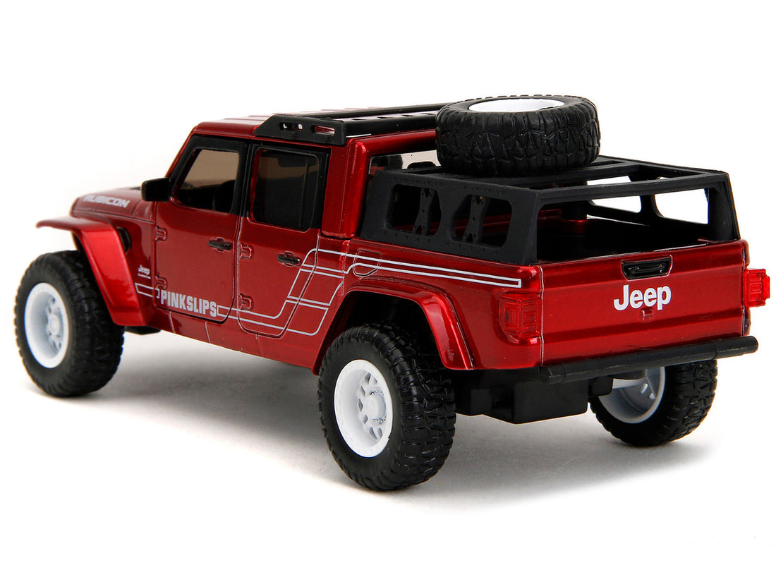 2020 Jeep Gladiator Pickup Truck Candy Red "Pink Slips" Series 1/32 Diecast Model Car by Jada-4