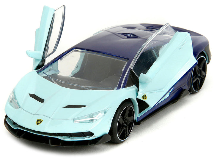 Lamborghini Centenario Light Blue and Purple "Pink Slips" Series 1/32 Diecast Model Car by Jada-1