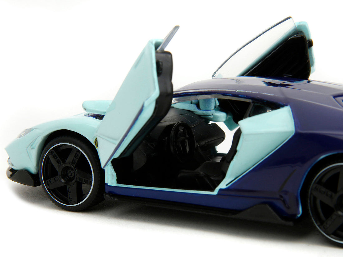 Lamborghini Centenario Light Blue and Purple "Pink Slips" Series 1/32 Diecast Model Car by Jada-2