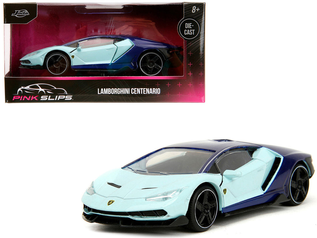 Lamborghini Centenario Light Blue and Purple "Pink Slips" Series 1/32 Diecast Model Car by Jada-0