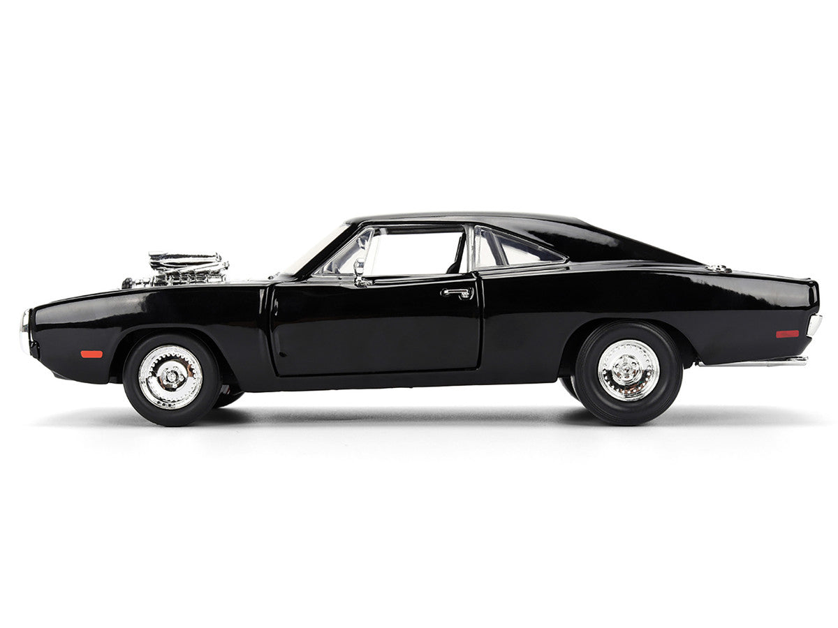 Dom's 1970 Dodge Charger R/T Black "F9" (2021) Movie "Fast & Furious" Series 1/24 Diecast Model Car by Jada-2