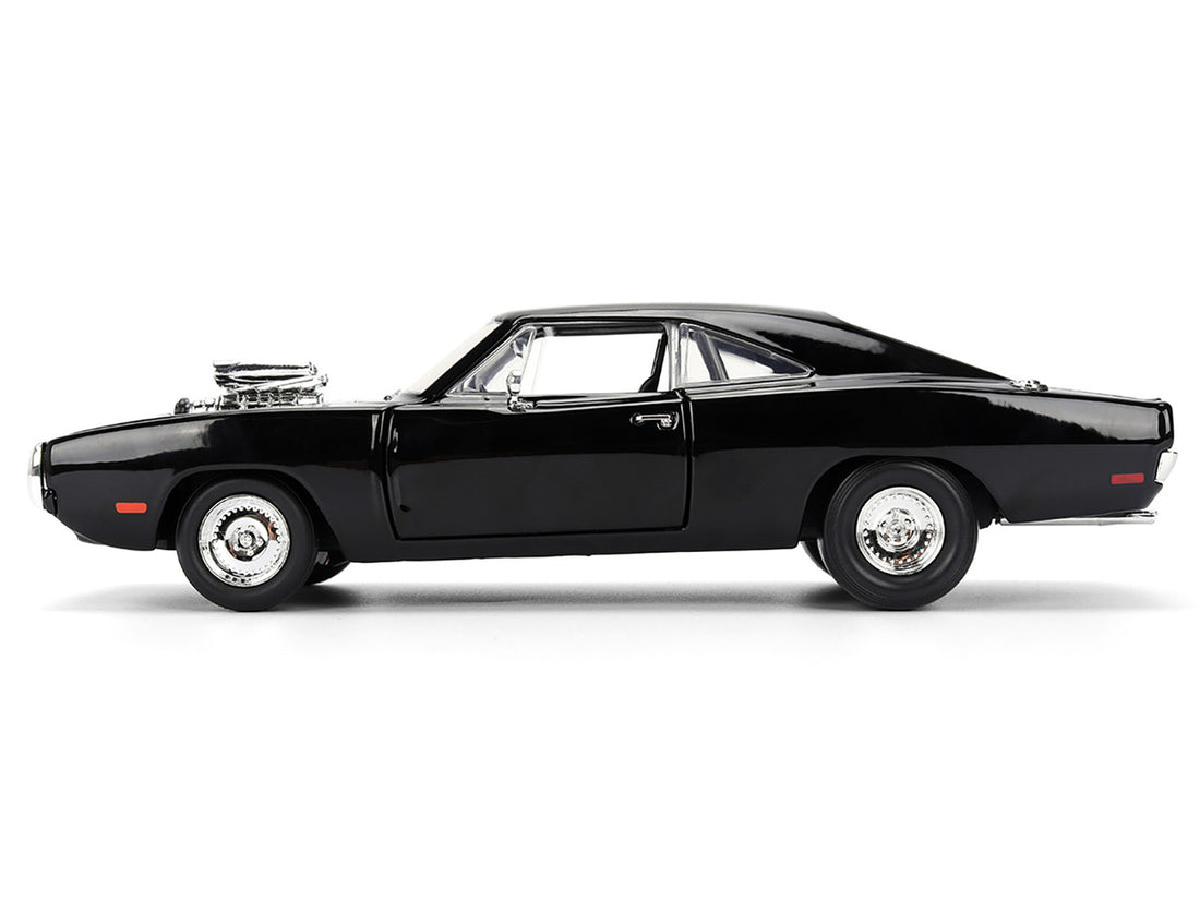 Dom's 1970 Dodge Charger R/T Black "F9" (2021) Movie "Fast & Furious" Series 1/24 Diecast Model Car by Jada-2
