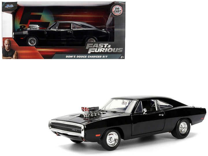 Dom's 1970 Dodge Charger R/T Black "F9" (2021) Movie "Fast & Furious" Series 1/24 Diecast Model Car by Jada-0