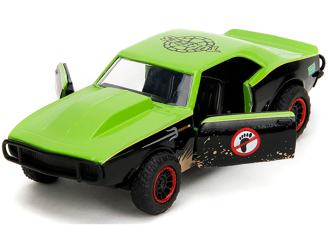 1967 Chevrolet Camaro "Teenage Mutant Ninja Turtles" Black and Green (Dirty) "Hollywood Rides" Series 1/32 Diecast Model Car by Jada-1