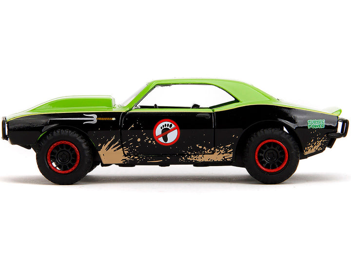 1967 Chevrolet Camaro "Teenage Mutant Ninja Turtles" Black and Green (Dirty) "Hollywood Rides" Series 1/32 Diecast Model Car by Jada-0