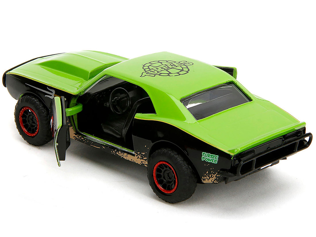 1967 Chevrolet Camaro "Teenage Mutant Ninja Turtles" Black and Green (Dirty) "Hollywood Rides" Series 1/32 Diecast Model Car by Jada-2