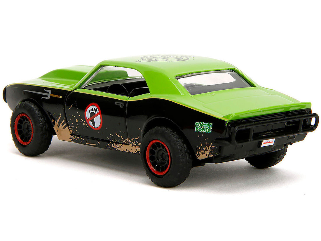 1967 Chevrolet Camaro "Teenage Mutant Ninja Turtles" Black and Green (Dirty) "Hollywood Rides" Series 1/32 Diecast Model Car by Jada-3