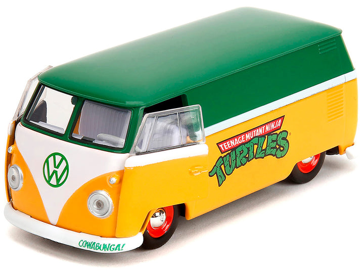 1961 Volkswagen Bus "Teenage Mutant Ninja Turtles" Green and Yellow with White Interior "Hollywood Rides" Series 1/32 Diecast Model Car by Jada-1