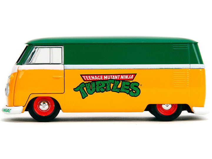 1961 Volkswagen Bus "Teenage Mutant Ninja Turtles" Green and Yellow with White Interior "Hollywood Rides" Series 1/32 Diecast Model Car by Jada-0