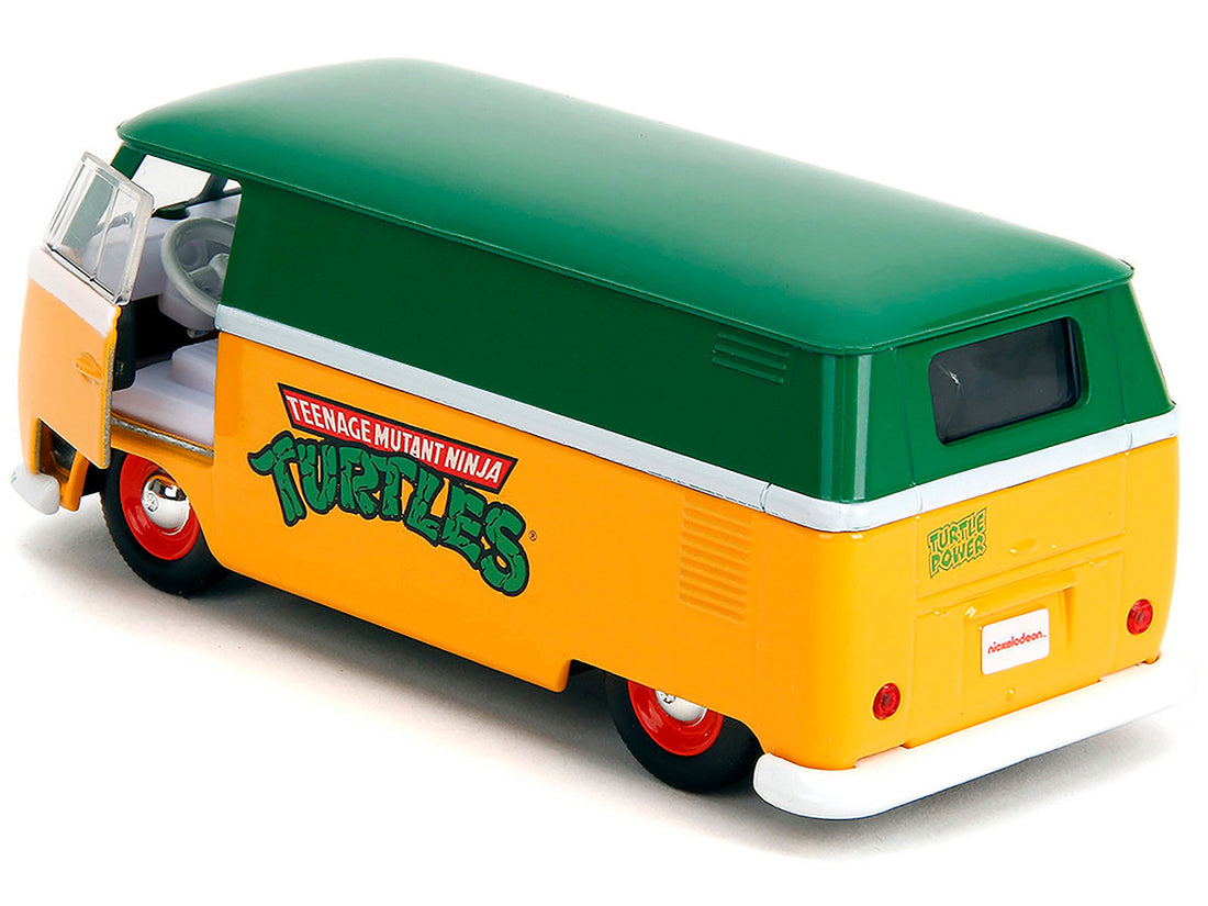1961 Volkswagen Bus "Teenage Mutant Ninja Turtles" Green and Yellow with White Interior "Hollywood Rides" Series 1/32 Diecast Model Car by Jada-3