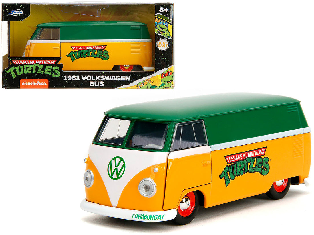 1961 Volkswagen Bus "Teenage Mutant Ninja Turtles" Green and Yellow with White Interior "Hollywood Rides" Series 1/32 Diecast Model Car by Jada-4