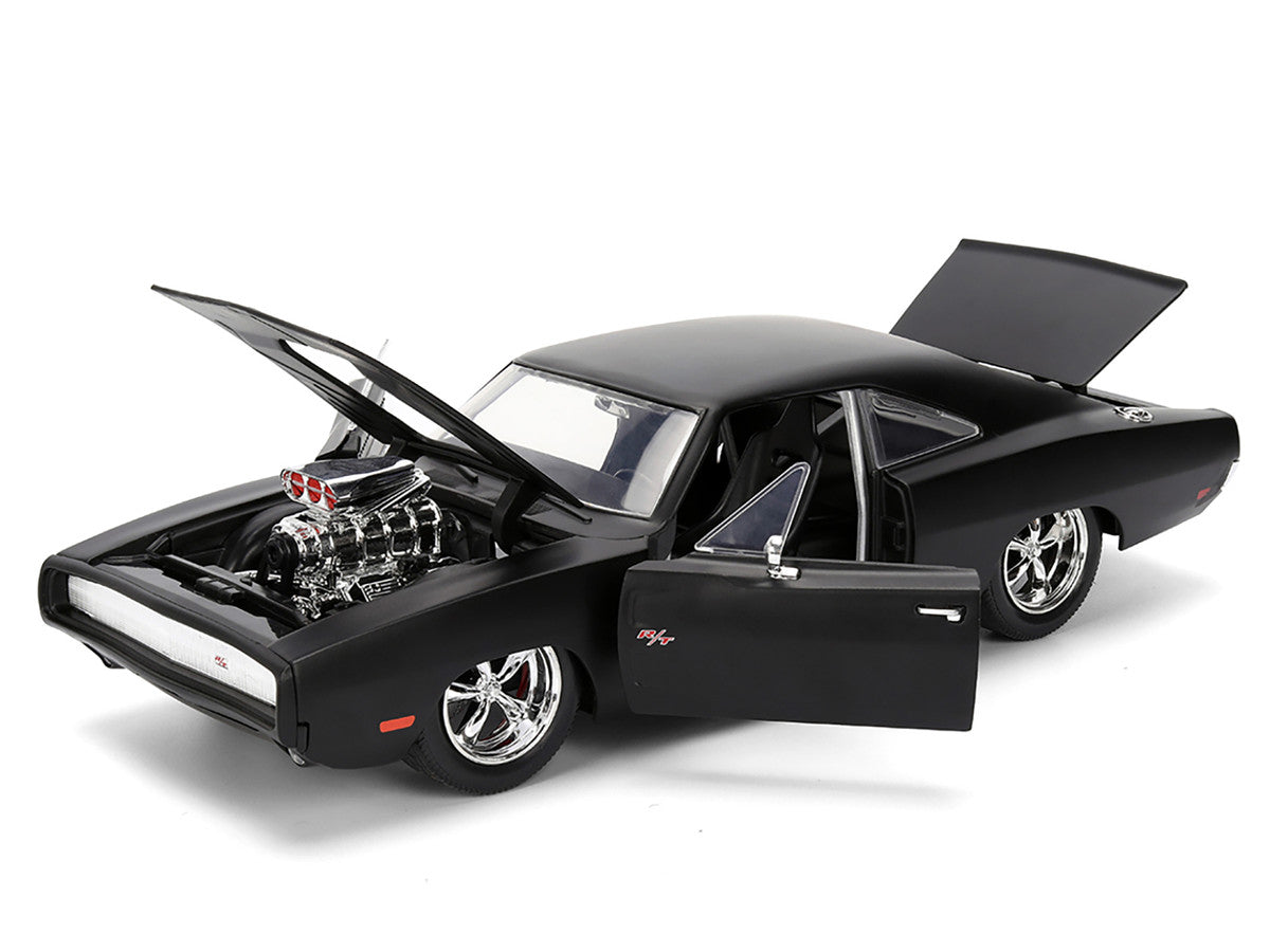 Dodge 1970 Charger R/T Matt Black "Fast & Furious" (2009) Movie "Fast & Furious" Series 1/24 Diecast Model Car by Jada