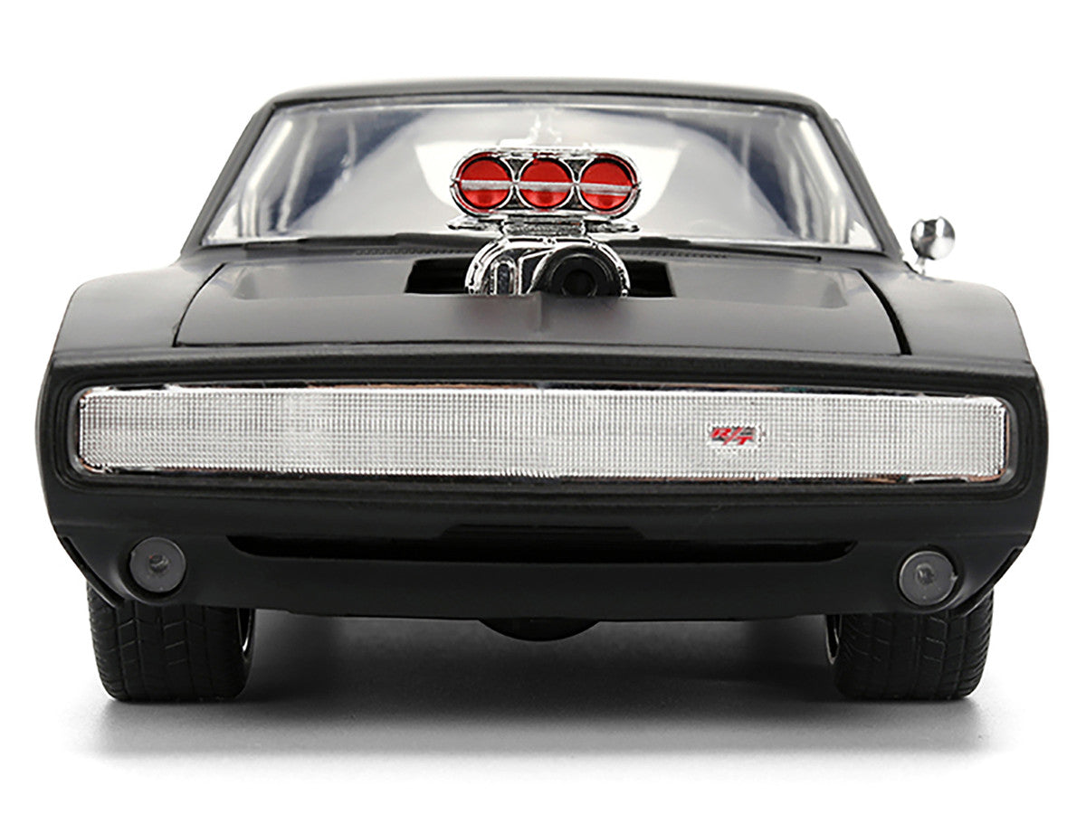 Dodge 1970 Charger R/T Matt Black "Fast & Furious" (2009) Movie "Fast & Furious" Series 1/24 Diecast Model Car by Jada 4