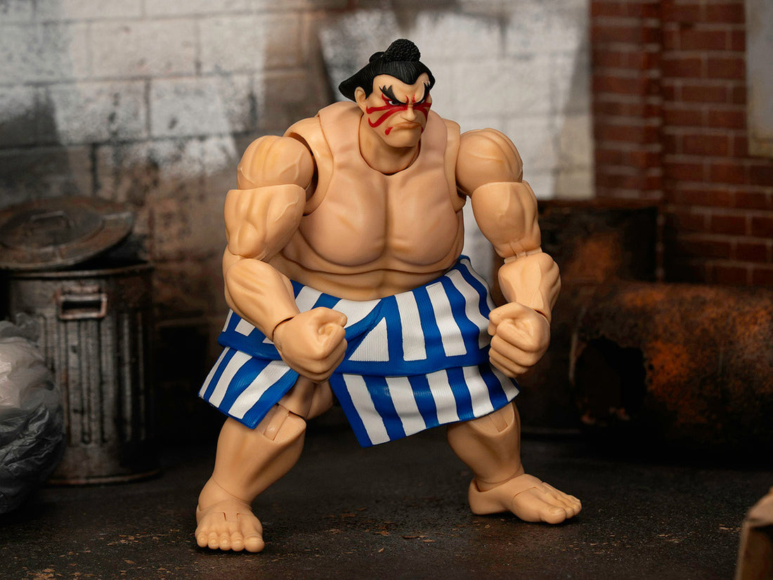 E. Honda 6.5-inch Street Fighter action figure posed in fighting stance
