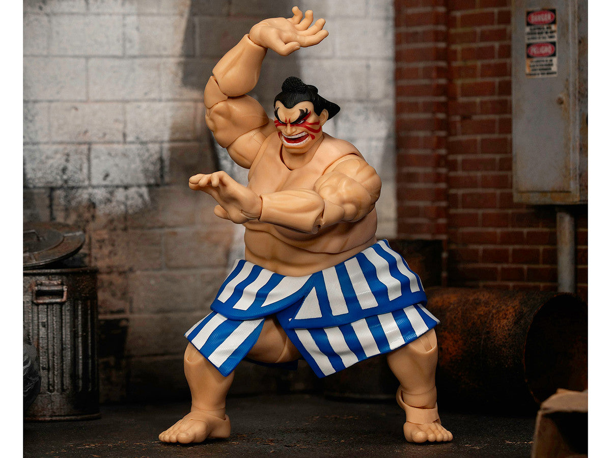 E. Honda Ultra Street Fighter II collectible action figure display pose