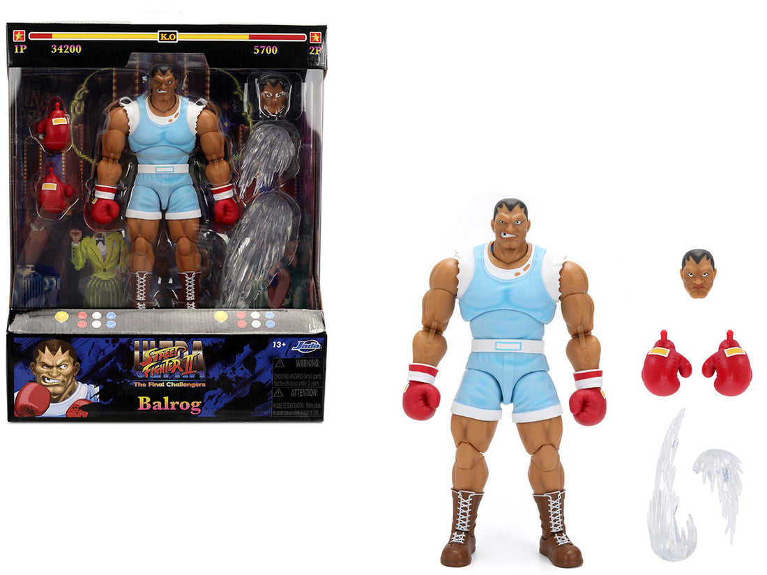 Jada Toys Balrog Street Fighter II 6.5 inch action figure with accessories