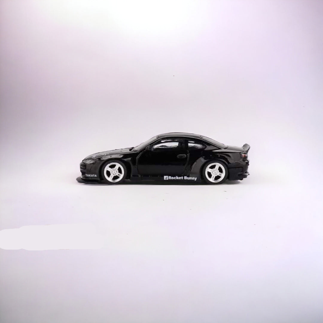 Nissan Silvia (S15) Rocket Bunny Black Pearl #602 1:64 by MGT0602 Side View