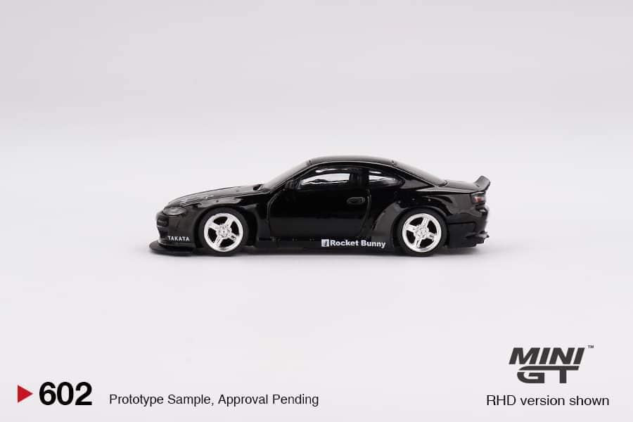 Nissan Silvia (S15) Rocket Bunny Black Pearl #602 1:64 by MGT0602 Side View 2