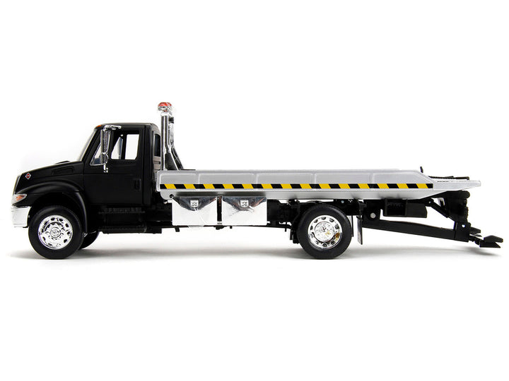 International DuraStar 4400 Flatbed Tow Truck Matt Black 1/24 Diecast Model Car by Jada-0