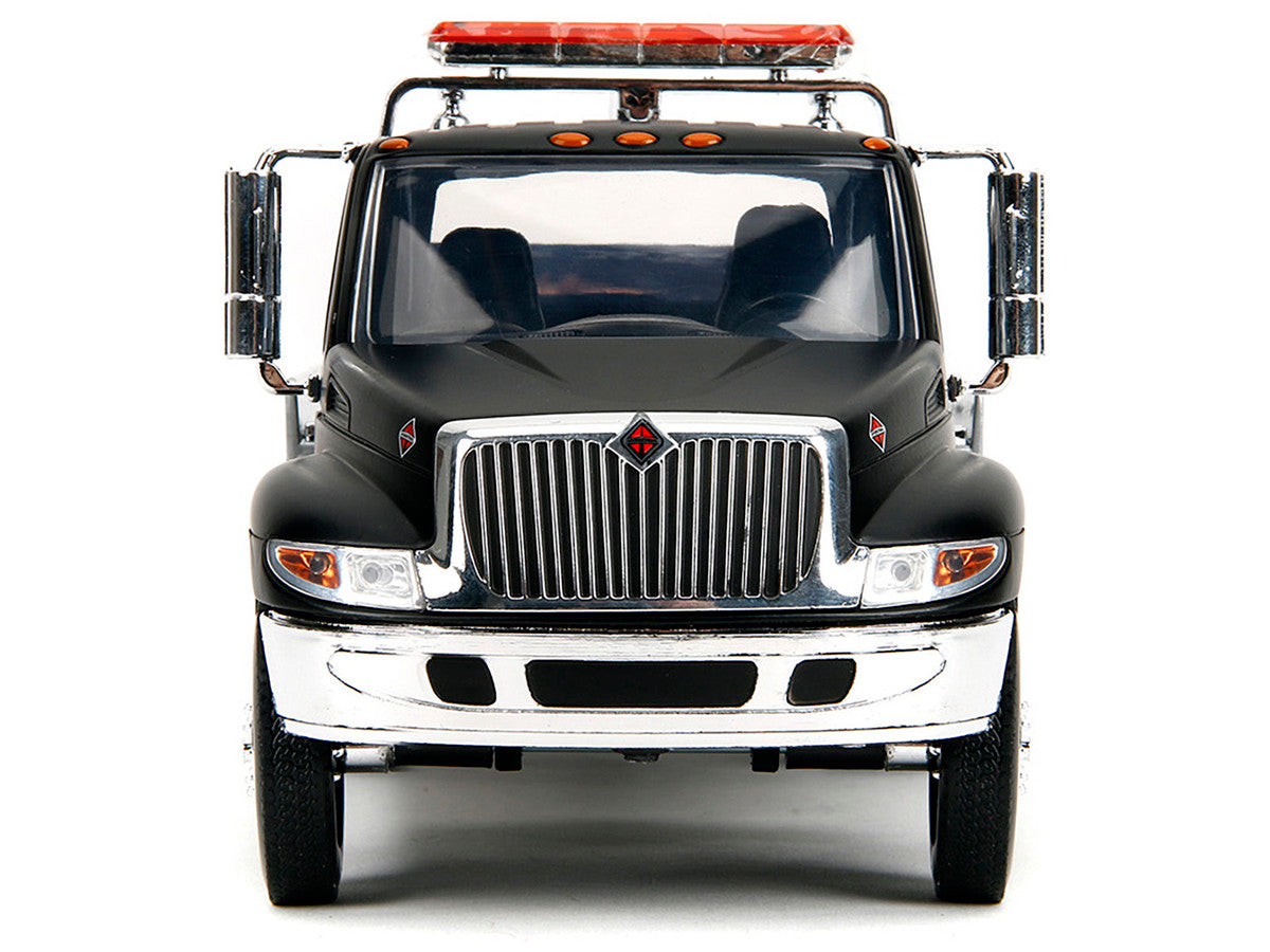 International DuraStar 4400 Flatbed Tow Truck Matt Black 1