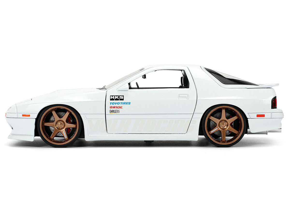 1985 Mazda RX-7 White "JDM Tuners" Series 1/24 Diecast Model Car by Jada-0
