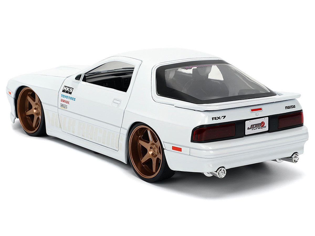 1985 Mazda RX-7 White "JDM Tuners" Series 1/24 Diecast Model Car by Jada-2