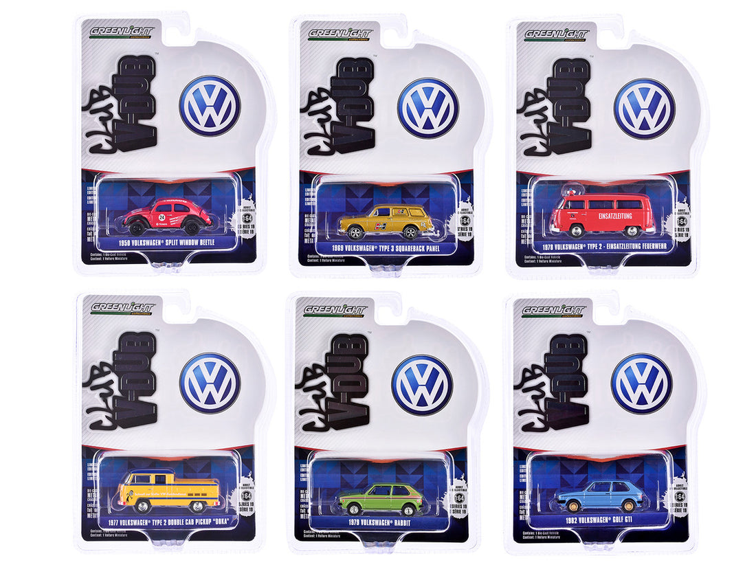 "Club Vee-Dub" Series 19 Set of 6 pieces 1/64 Diecast Model Cars by Greenlight-2