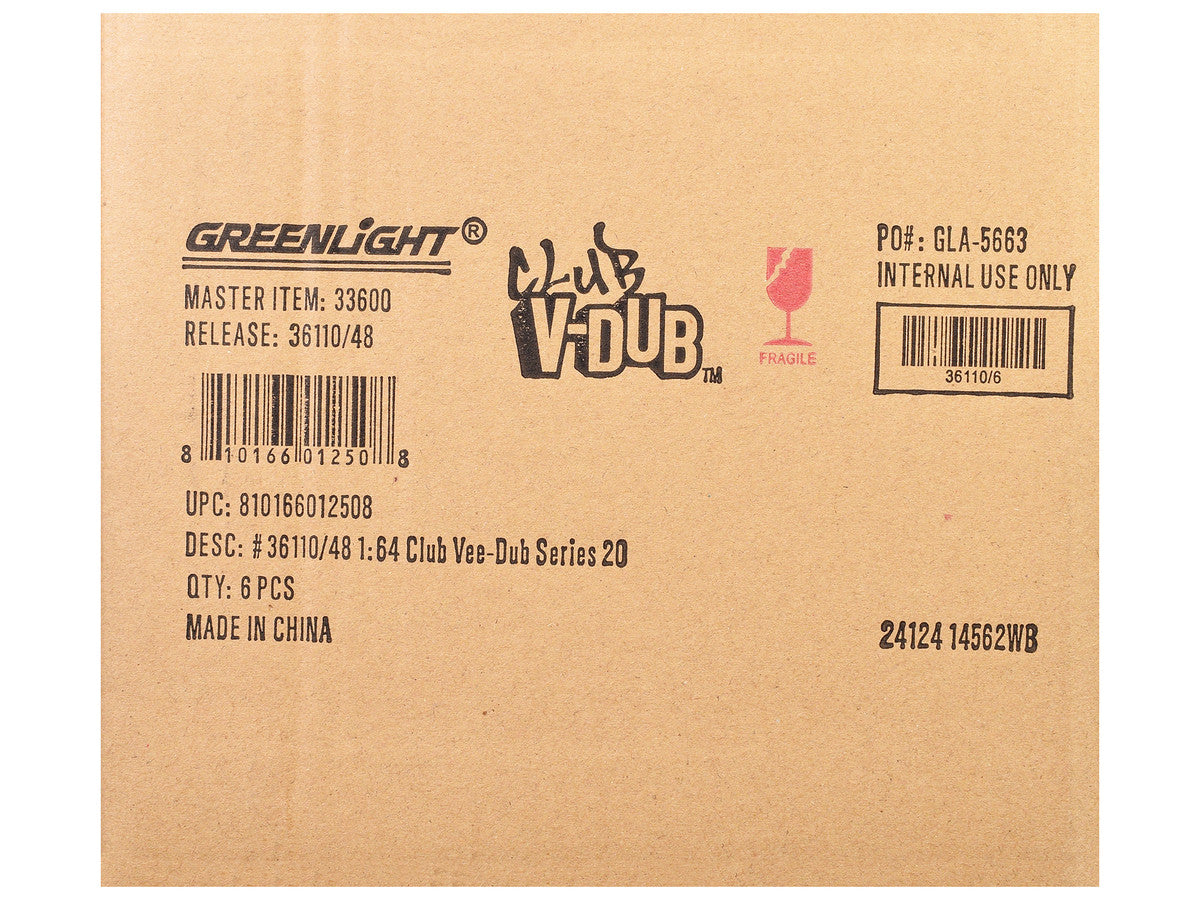 "Club Vee-Dub" Series 20 Set of 6 pieces 1/64 Diecast Model Cars by Greenlight-2