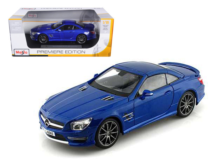 2012 Mercedes SL 63 AMG Blue 1/18 Diecast Car Model by Maisto-0