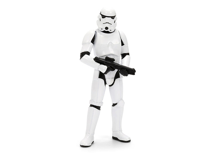 Dodge Charger 2021 SRT Hellcat White with Graphics and Stormtrooper Figure "Star Wars" Franchise "Hollywood Rides" Series 1/24 Diecast Model Car by Jada 2