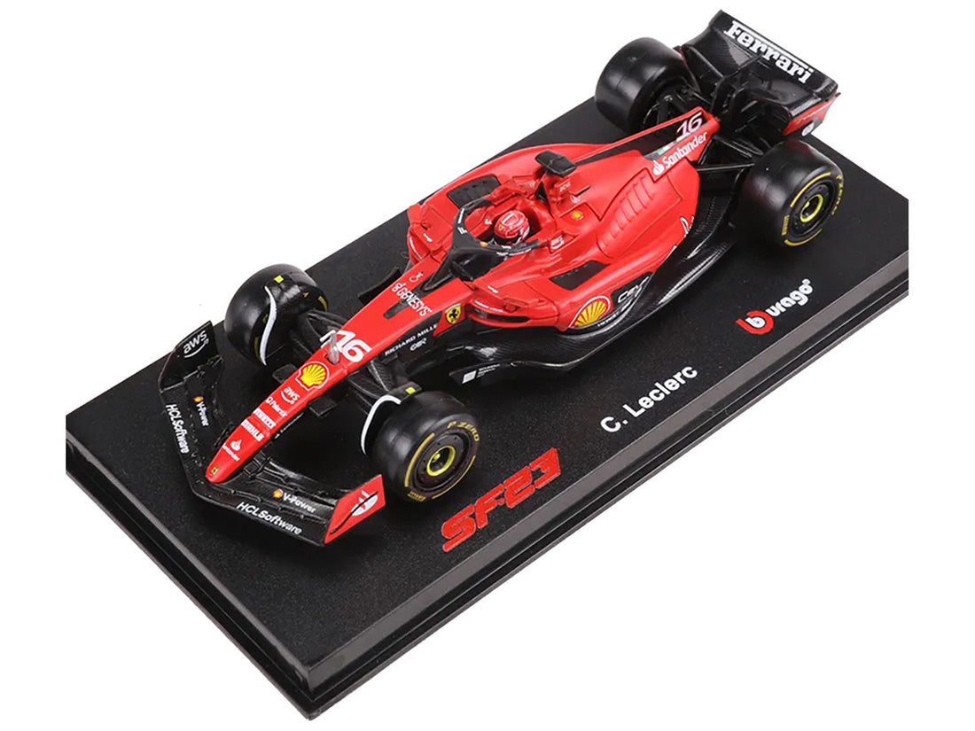 Ferrari SF-23 #16 Charles Leclerc "Formula One F1 World Championship" (2023) with Display Case "Formula Racing" Series 1/43 Diecast Model Car by Bburago-2