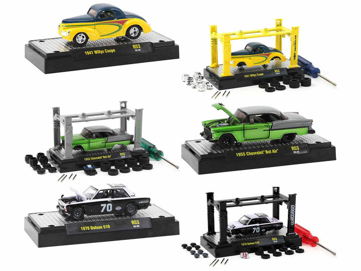 Model Kit 3 piece Car Set Release 53 Limited Edition to 9750 pieces Worldwide 1/64 Diecast Model Cars by M2 Machines-1