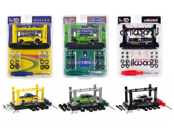 Model Kit 3 piece Car Set Release 53 Limited Edition to 9750 pieces Worldwide 1/64 Diecast Model Cars by M2 Machines-0