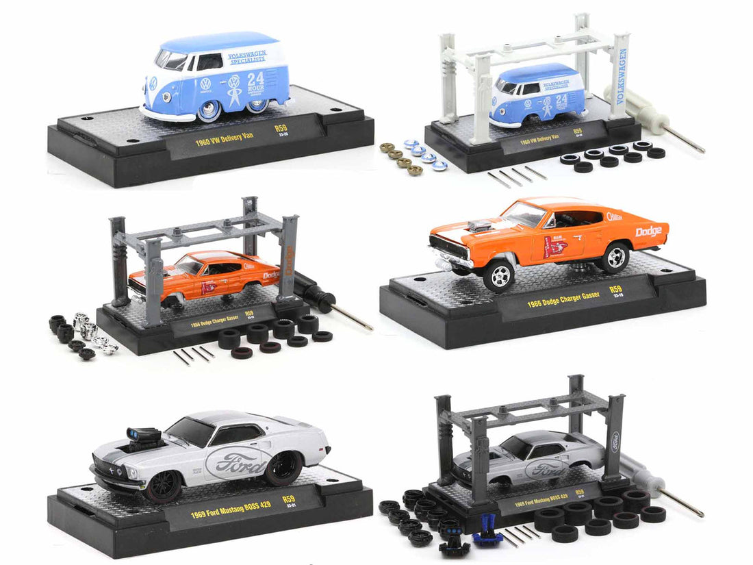 Model Kit 3 piece Car Set Release 59 Limited Edition to 8000 pieces Worldwide 1/64 Diecast Model Cars by M2 Machines-1