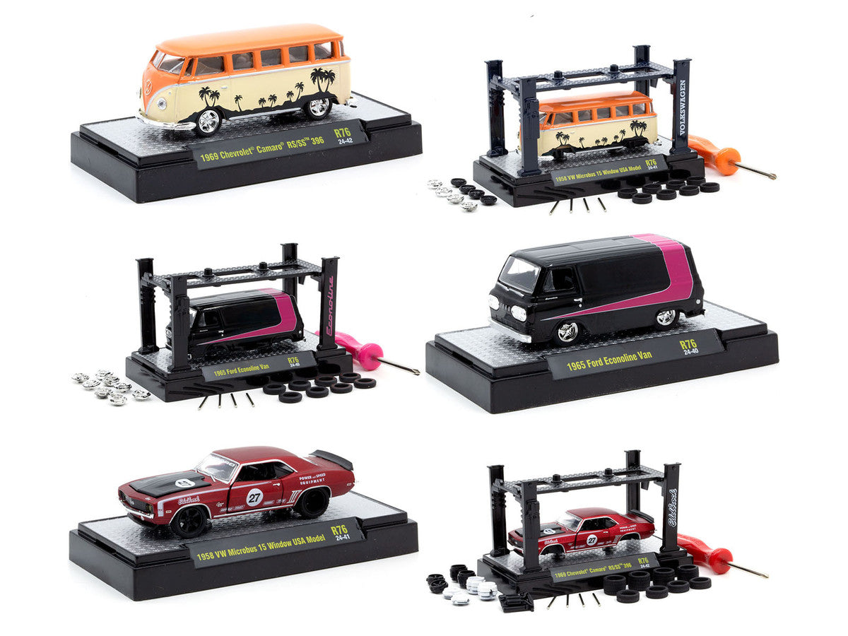 Model Kit 3 piece Car Set Release 76 Limited Edition to 9600 pieces Worldwide 1/64 Diecast Model Cars by M2 Machines-1