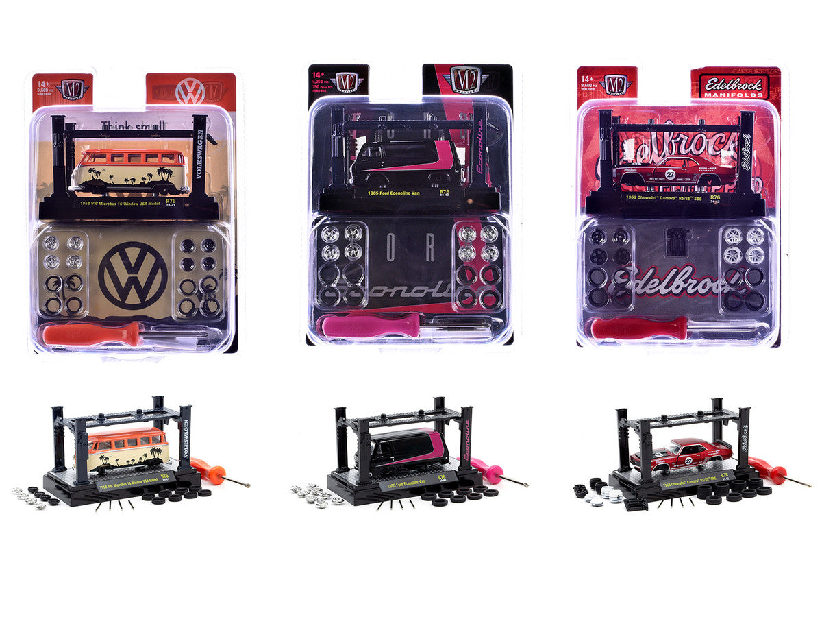 Model Kit 3 piece Car Set Release 76 Limited Edition to 9600 pieces Worldwide 1/64 Diecast Model Cars by M2 Machines-2