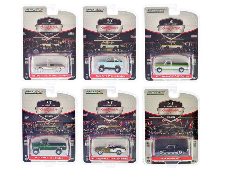 Barrett Jackson "Scottsdale Edition" Set of 6 Cars Series 13 1/64 Diecast Model Cars by Greenlight-0