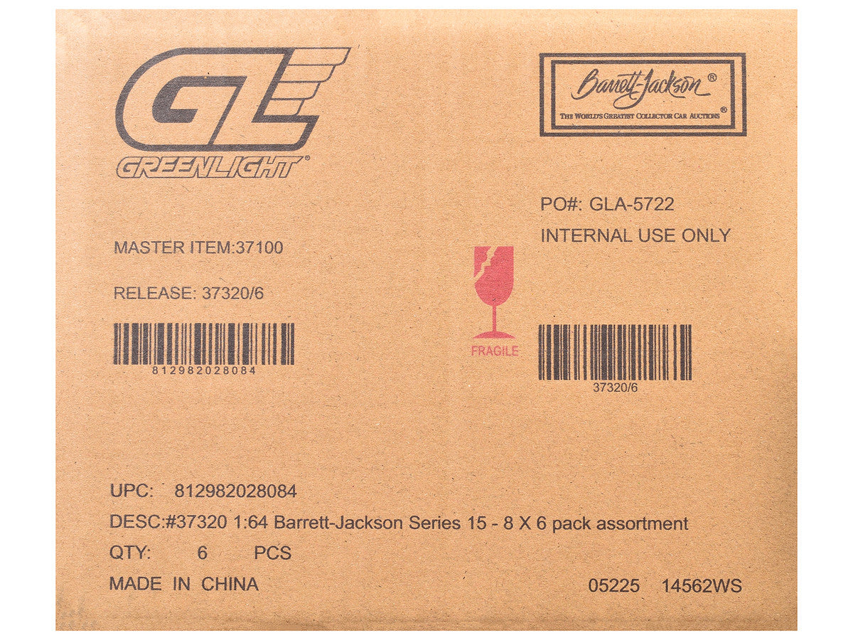 "Barrett-Jackson" Series 15 Set of 6 Cars 1/64 Diecast Model Cars by Greenlight-2