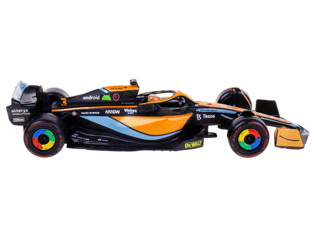 McLaren MCL36 #3 Daniel Ricciardo Formula One F1 "Australian GP" (2022) with Display Case 1/43 Diecast Model Car by Bburago-2