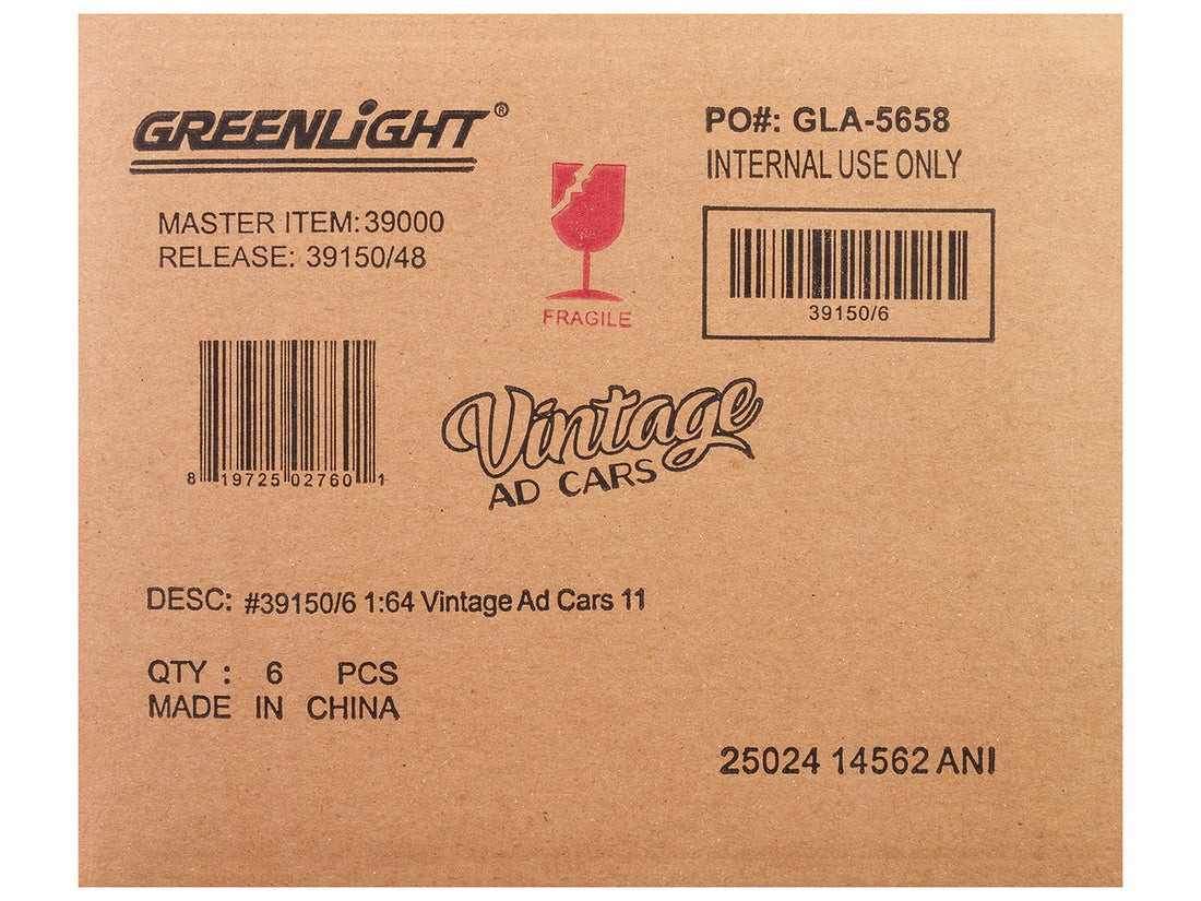 "Vintage Ad Cars" Series 11 Set of 6 pieces 1/64 Diecast Model Cars by Greenlight-1