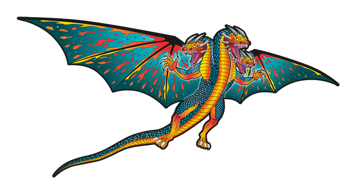 Kite - 3 Headed Ultra Nylon 74 inch Wingspan Dragon 2