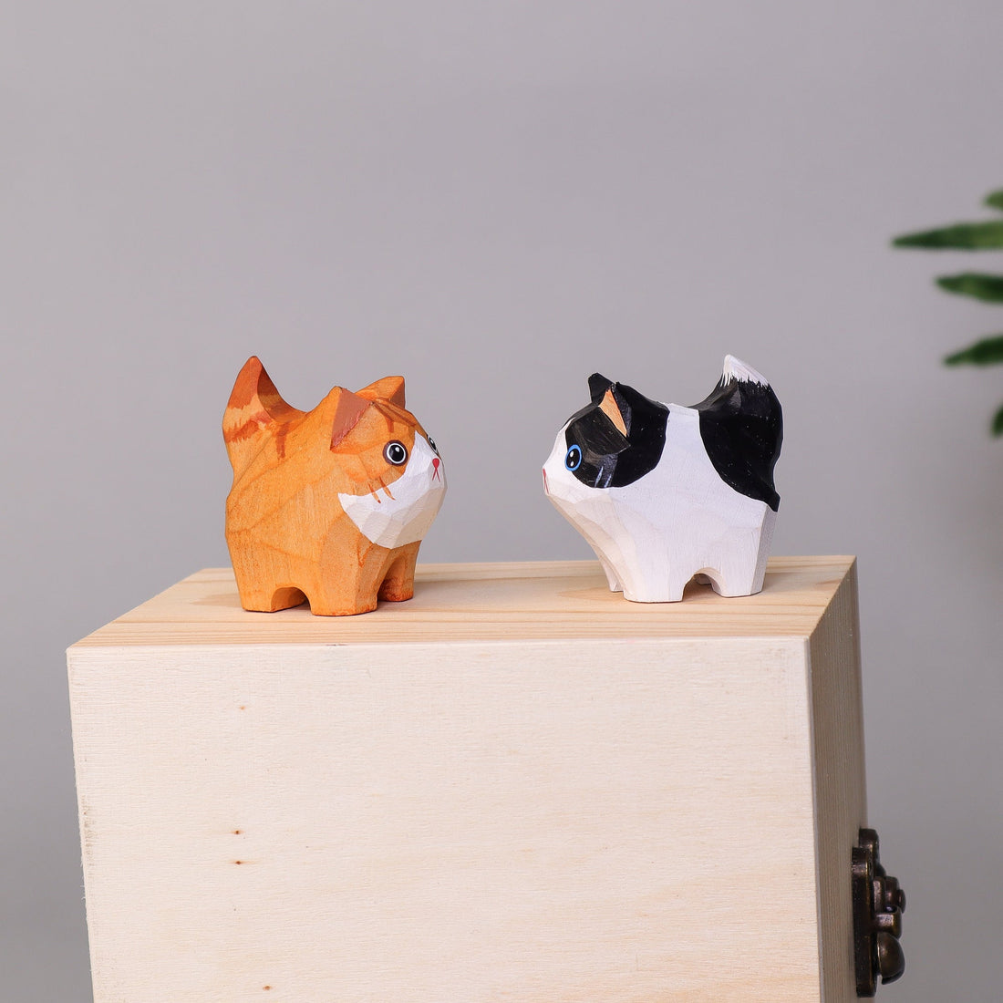 Hand-Carved Wooden Cats, Personalized Gift for Cat Lovers 9