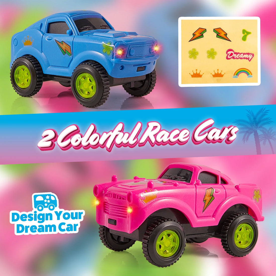 Pink Paradise Adventure Tracks 225 Piece by USA Toyz 
