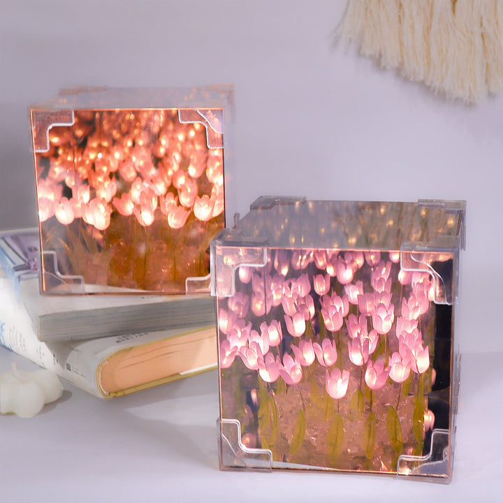 Tulip Mirror LED Night Light - Purple 2