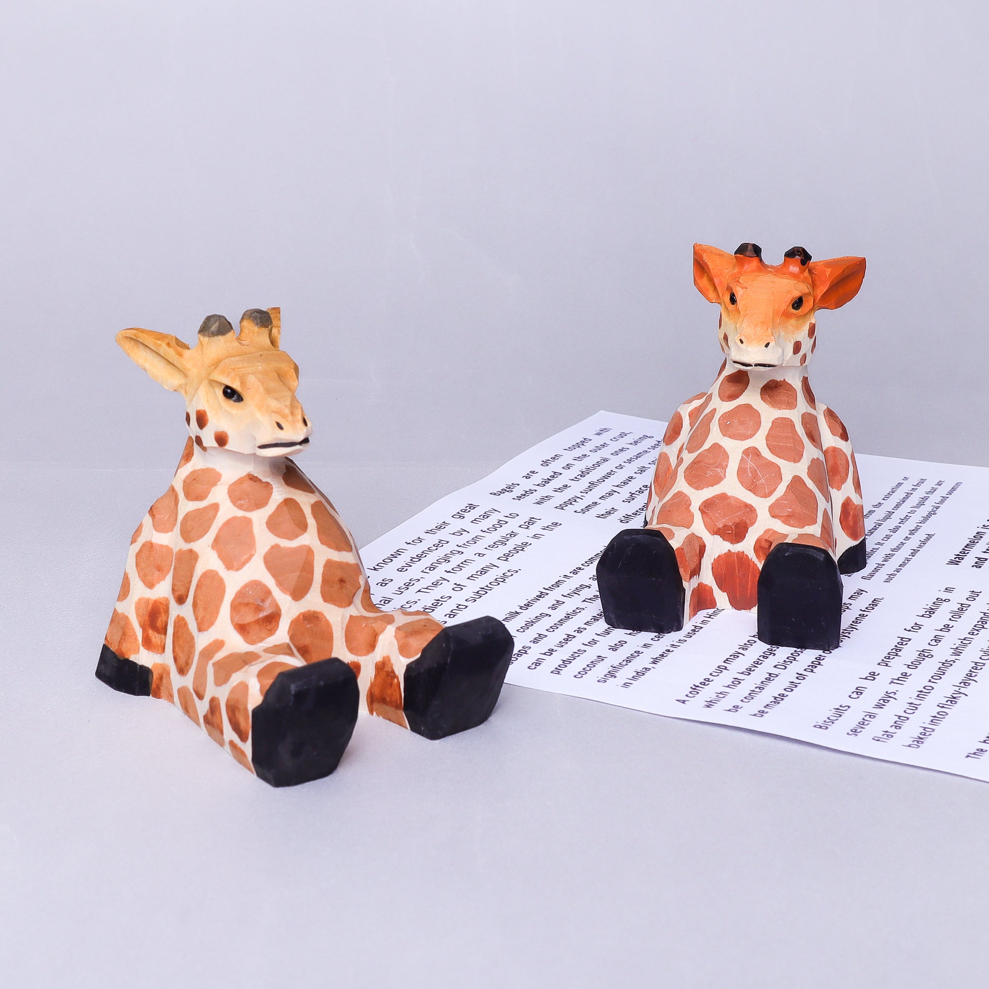 Handmade Wood-Carved Giraffe Cellphone Stand 5