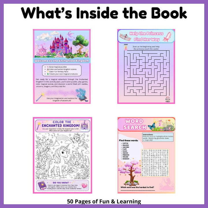 Enchanted Kingdom Learning & Activity Book | Printable PDF for Ages 6–10
