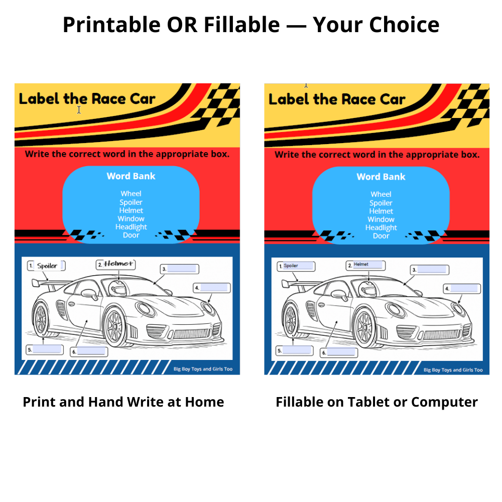Ultimate Car Racing Learning & Activity Book – 50 Pages of Racing Fun for Kids Ages 6-10 | Printable & Fillable PDF Download 3